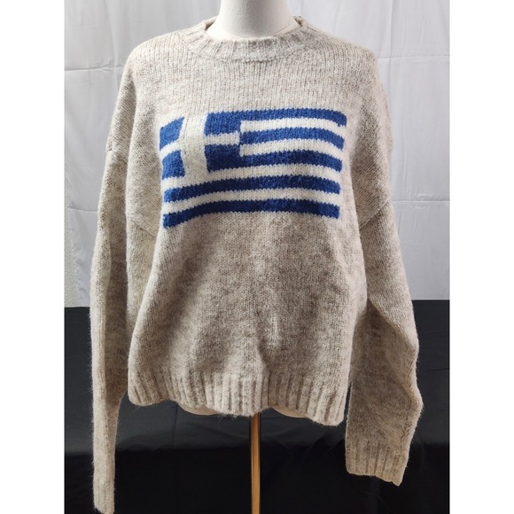 NWT Edikted Beige Greece Oversized Chunky Knit Sweater Size Small New!